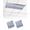 Blue, Pewter, White, variant on 1 Pack Fluorescent Light Cover for Ceiling Lights, Turquoise Grey Ombre Magnetic Classroom Light Filters 4x2 Feet, Vintage Shabby Teal Abstract Art Decorative Ceiling Shade Panel for Office