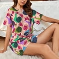 thumbnail image 4 of Honeii Snails for Women's Summer Pajama Set featuring Soft Short Sleeve Shirt & Matching Bottoms with Convenient Pockets for Relaxed Home Wear-X-Large, 4 of 6