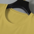 thumbnail image 7 of HOOMEUMY Men's Basic Solid Color Short Sleeve Crew Neck T-Shirt Casual Breathable Workout Lightweight Slim Fit Tee Yellow L, 7 of 7