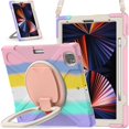 thumbnail image 4 of Funda con soporte de anillo ajustable para iPad de 9,7 pulgadas (2018) con correa para el hombro, gran soporte de anillo ajustable, protección contra golpes., 4 of 5
