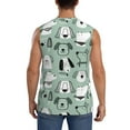 thumbnail image 4 of Uemuo Puppy Pattern Men's Sleeveless T-Shirt,Muscle Athletic Tank Top, Moisture-wicking Quick-dry Breathable Classic Tee Top for Gym Run Outdoor Sports-, 4 of 8