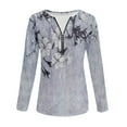thumbnail image 4 of New Arrival Beifu Boho Tops For Women Plus Size Womens Tops Plus Size Dressy Casual Women Blouses Long Sleeve Dressy Cotton Polyester Blend T Shirts Women Crew Neck Fall Clothes, 4 of 5