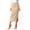 Beige, variant on Half Length Skirt Solid Color At The Waist Slit Long Skirt,Midi Skirt for Women(Black)