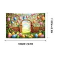 thumbnail image 2 of Easter Party Background Cloth with Bunny and Egg Designs, Large Photo Booth Backdrop for Holiday Celebration, Indoor Outdoor Spring Event Decoration, Festive Photography Prop for Family Gatherings, 2 of 5