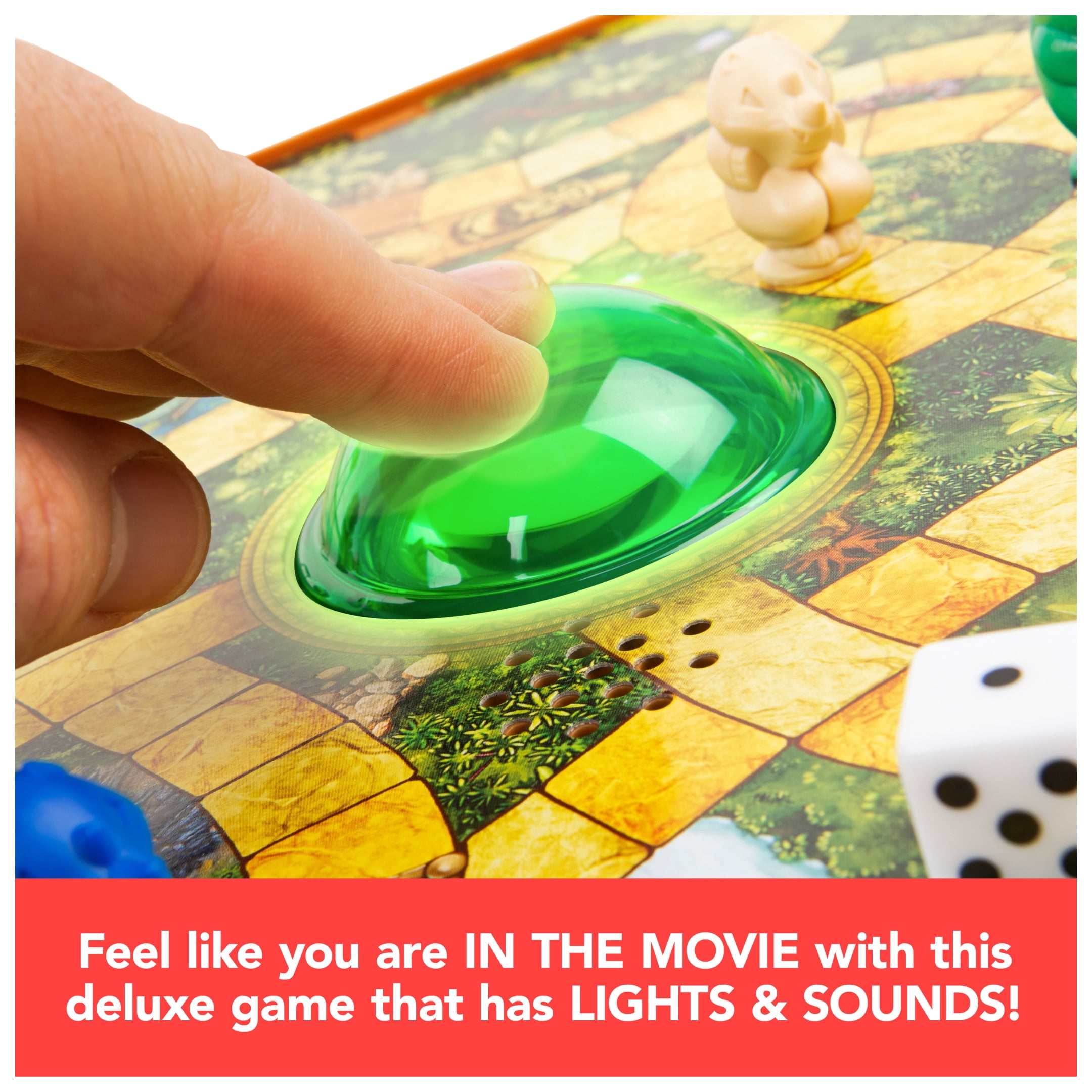 Jumanji Deluxe Game, Immersive Electronic Version of The Classic Adventure Movie Board Game, With Lights and Sounds, Family Game Night Game for Kids & Adults Ages 8 and up