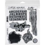 Tim Holtz Cling Stamps 7"X8.5"-Grunged
