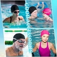 2 Pack Swimming Caps for Men Women Elastic Fabric Ear Protection Long