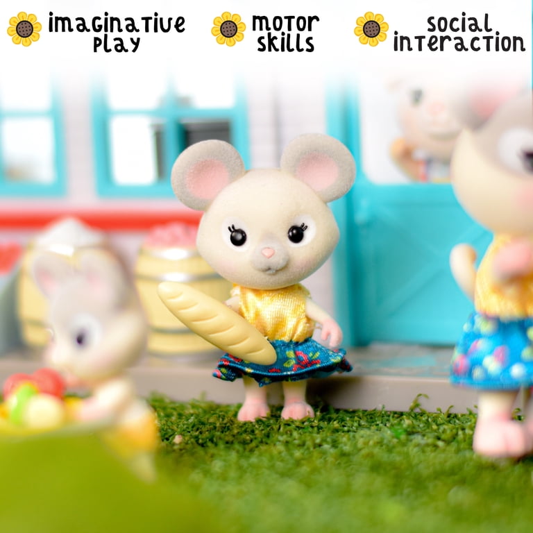 Honey Bee Acres Cheddars Mouse Family, Set of 4 Figures photo 3