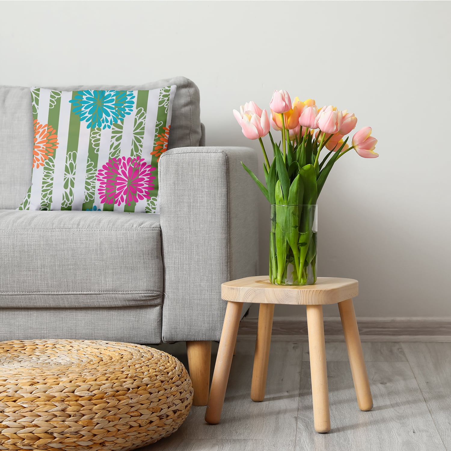 20" x 20" Simply Daisy Flower Bursts Decorative Throw Pillow