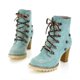 thumbnail image 5 of Botas Retro de moda para mujer, botas coreanas de tacón alto con remaches antideslizantes, botas cortas de talla grande 34-43, 5 of 5