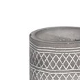 thumbnail image 2 of Benzara BM205180 Diamond Pattern Round Cement Planter with Saucer, Gray & White, 2 of 2