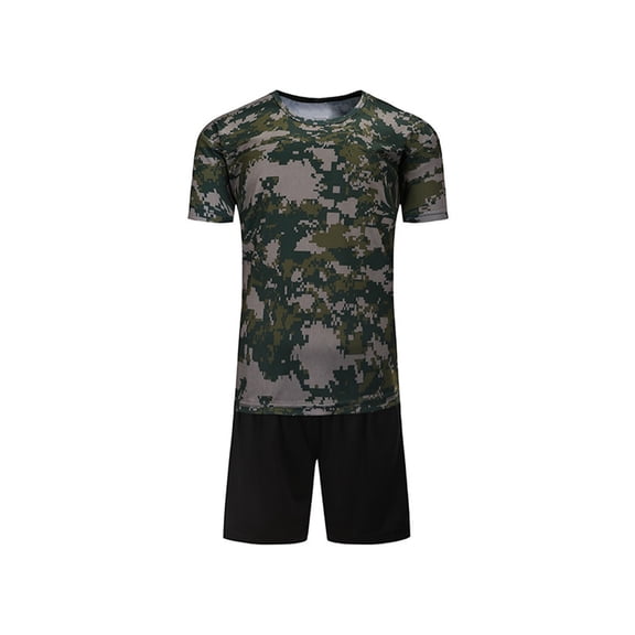 Utlike Boys Camo Outfits Set Summer Casual Short Sleeve T Shirt Shorts Playwear Comfortable Summer Outfit Daily Wear Boy Photoshoot Outfit Size 11 Years-12 Years