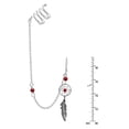 thumbnail image 2 of AeraVida Unique Dreamcatcher & Ear Cuff Chain with Reconstructed Red Coral Dangle Earrings Anniversary Jewelry Gift for Women Accessories, 2 of 4