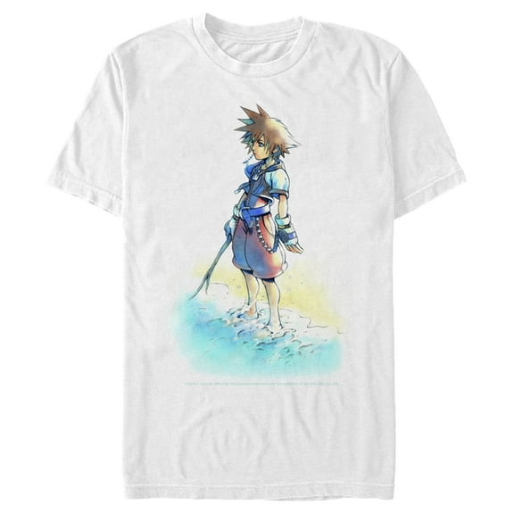 Men's Kingdom Hearts 1 Hero by the Shore  Graphic Tee White Small