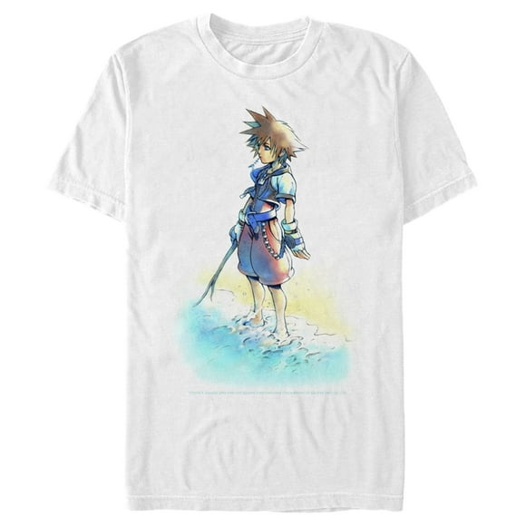 Men's Kingdom Hearts 1 Hero by the Shore  T-Shirt - White - 3X Large