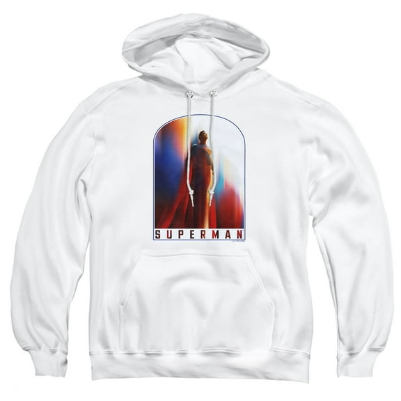Superman 2025 Look Up Poster Adult Pull-Over Hoodie