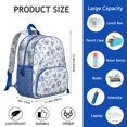 thumbnail image 5 of Tropical Flower and Leaves Students Backpack - Vintage Floral and Skull Design with Comfortable Dual Shoulder Support, Lightweight School Bag for Developing Students, 5 of 5