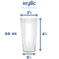 thumbnail image 3 of Plastic Cup Break Resistant Tumbler Glasses Clear Acrylic Tumblers 20 oz Set of 16, 3 of 7