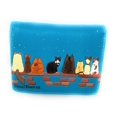 thumbnail image 2 of Porte-monnaie Petit Animal pour Femmes - Conception de Chats dans une Rangée - Cuir Végétalien - 4,5 Po, 2 of 4