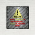 thumbnail image 3 of Luxe Metal Art 'Warning Man Cave What Happens Stays' by Lightbox Journal, Metal Wall Art, 36"x36", 3 of 9