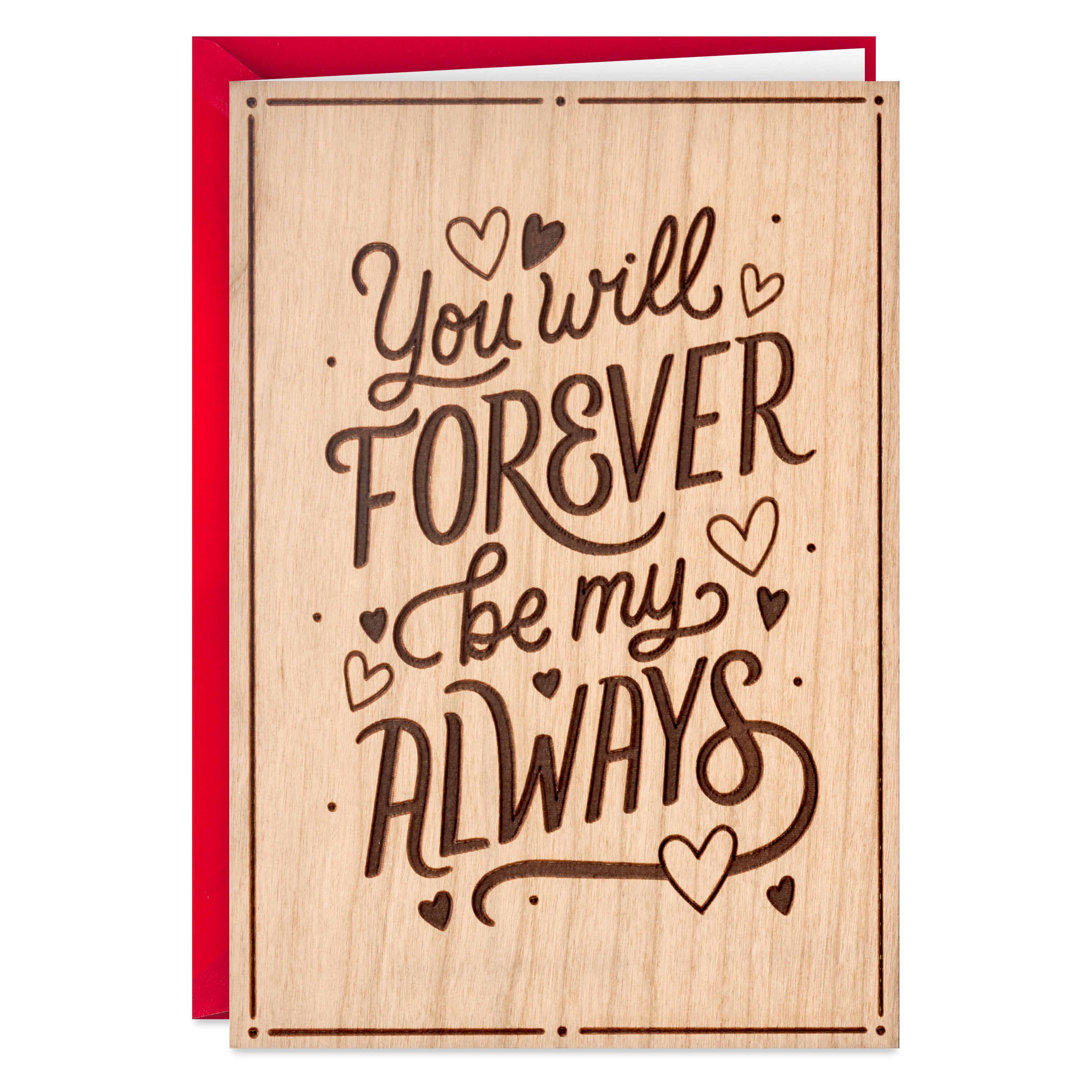 Hallmark Signature Romantic Wood Valentines Day Card, Anniversary Card ...