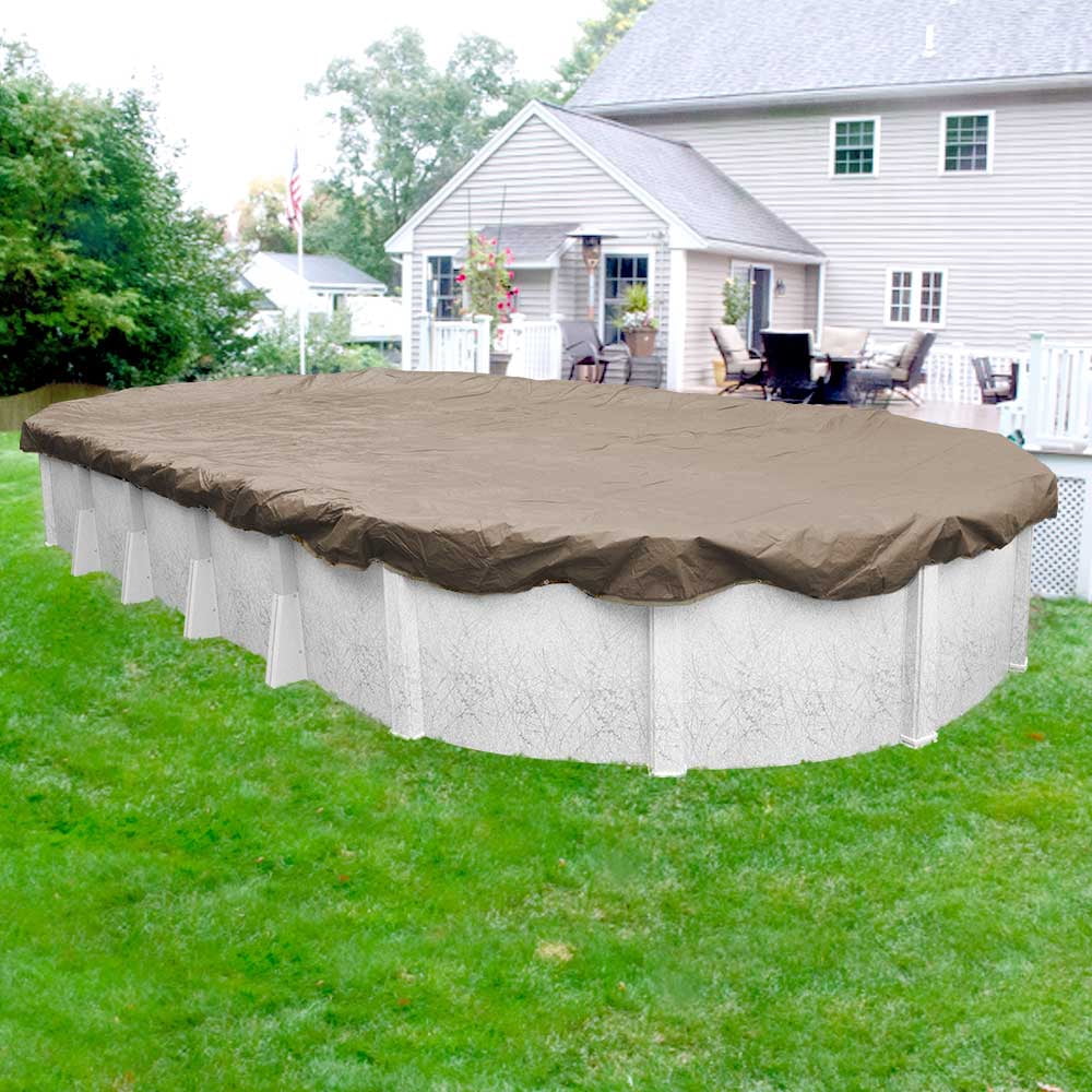 Robelle 12-Year Defender Oval Winter Pool Cover, 18 x 33 ft. Pool