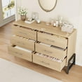 thumbnail image 4 of Roromall 6 Drawer Dresser, 52"W Dresser with Drawer, Wooden Freestanding Closet Storage Chest for Bedroom, Living Room, Entryway, 4 of 8