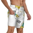 thumbnail image 3 of Balery Dinosaur on Excavator Mens Swim Trunks Swim Shorts for Men Quick Dry Inseam Beach Shorts with Compression Liner Pocket-Small, 3 of 9