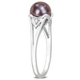 thumbnail image 3 of Everly Women's Cultured Pearl and Diamond Sterling Silver Ring, 3 of 7