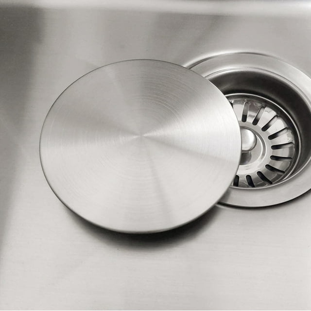 GZILA Kitchen Sink Stopper, Flat Decor Cover 304 Stainless Steel Sink