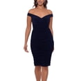 thumbnail image 3 of Xscape Womens Off-The-Shoulder Ruched Cocktail and Party Dress, 3 of 3