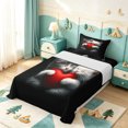 thumbnail image 5 of meiyoeat Cute Kitten Heart Twin Sheets,Cartoon Print Bedding,3 Pieces1 Flat Sheet, 1 Fitted Sheet and 1 Pillowcase, 5 of 6