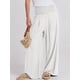 thumbnail image 2 of Pantalones Palazzo ANRABESS de lino blanco de cintura alta para mujer, 2 of 6