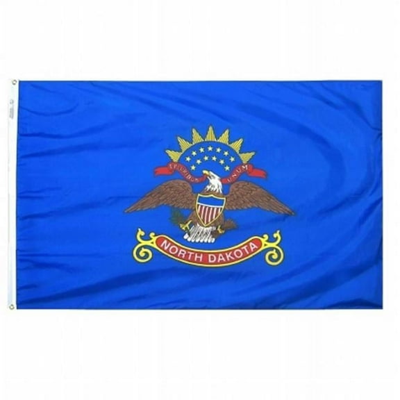 Annin Flagmakers 144160 3 ft. x 5 ft. Nyl-Glo North Dakota Flag