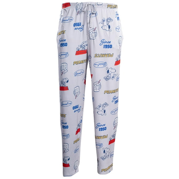 Peanuts Since 1950 Adult Gray Pajamas Lounge Pants – Officially Licensed Sleepwear