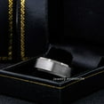thumbnail image 6 of Beveled Gunmetal Tungsten Ring - Mens Tungsten Carbide Wedding Band - 8mm Anniversary Band JATN617Ns11.5, 6 of 6