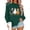 Green, variant on Gunia Halloween Ghost Sweatshirt Women Pumpkin Animal Print Pullover Hoodless Sweatshirt Long Sleeve Casual Crewneck Fall Tops Fashion Clothes Beige S-2Xl