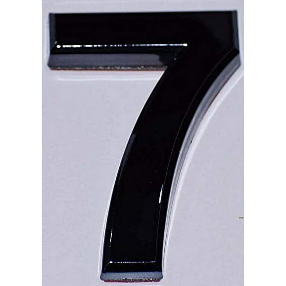 Apartment Number Sign/Mailbox Number Sign, Door Number Sign. Number 7 (Black,3D, Size 2.75 x 1.75, Comes with Double Sided Tape)- The Maple line.