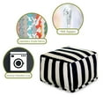 thumbnail image 6 of Black Vertical Stripe Large Ottoman, 6 of 6