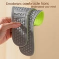 thumbnail image 3 of Breathable Insoles Thin Soft Cushioning Replacement Insole Comfortable Cotton Double Layer Foam Pads Absorb-Sweat Shoe Insert grey 39-40, 3 of 6