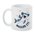 thumbnail image 3 of Nailed It Hammerhead Shark Funny Humor Pun White Mug, 3 of 5