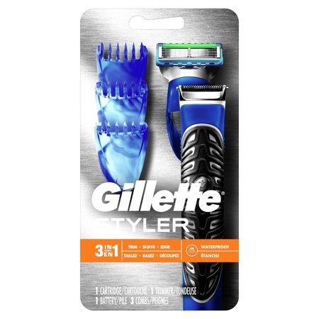 Gillette Styler 1 Beard Trimmer for Men |1 ProGlide Razor Blade Refill 1 Battery 3 Comb Attachments
