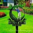 thumbnail image 2 of Handmadetneonsign Golfer Metal With Stake, Golf Metal Stake, Golf Garden Stake, Metal Yard Stakes 65405, 2 of 5