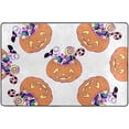thumbnail image 3 of SKYSONIC 72x48in Halloween Pumpkin Candies Area Rug, Lollipop Sweets Non-Slip Floor Carpet for Indoor Living Dining Room and Bedroom Area, 3 of 7