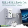 thumbnail image 3 of Power Strip POWSAV de 5 salidas con 4 puertos USB, protector contra sobretensiones, 3 of 7