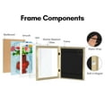 thumbnail image 2 of Americanflat Kids Art Frame 10x12.5 inches with 8.5x11 inches Mat - Composite Wood And Glass - Holds 100 Artworks - Gold, 2 of 7