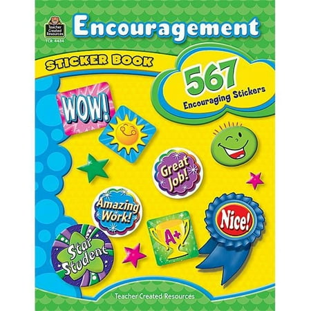 UPC: 0088231944348 | TCR4434 – Encouragement Sticker Book  567 Stickers by Teacher Created Resources