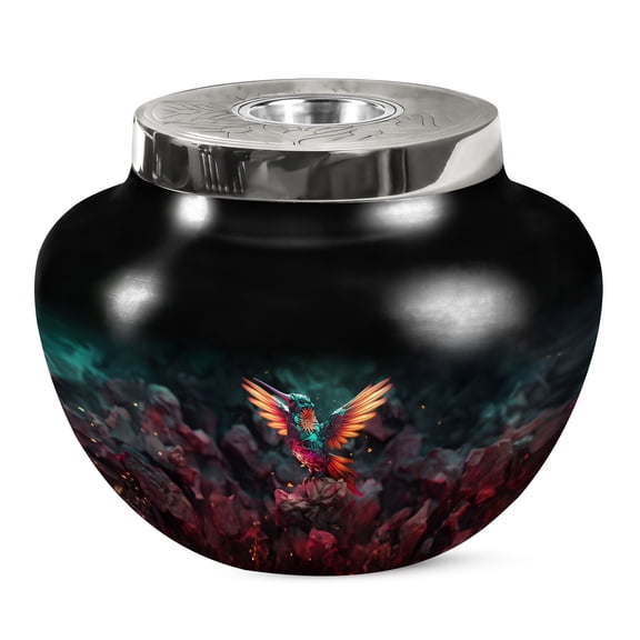 KARYLIZ Humming Bird Urns For Human Ashes Adult Female - Urns For Ashes Adult Male - Burial Urns For Adult Human Ashes - Urn For Ashes For Men - Cremation Urns For Human Ashes 10 Inch