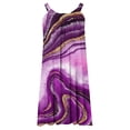 thumbnail image 5 of EGNMCR Robes de Fête pour Femmes Mode pour Femmes Sans Manches à Rayures Imprimées Ourlet Imprimé Robe de Plage Ample, 5 of 5