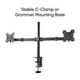onn. Full Motion Dual Monitor Desk Mount, Fits 2 Screens up to 27